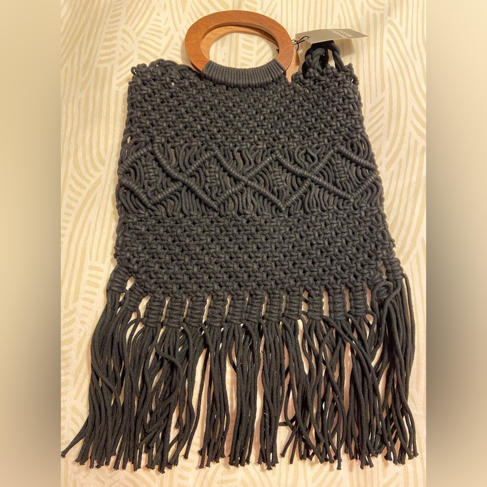 Danielle Nicole Black Fringe Bag - Picture 2 of 7
